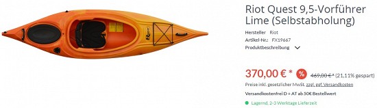 Riot Quest 9,5-Vorführer Lime 370€ - 21,11% gespart