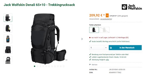 Black Week bei outdoortrends - bis zu 45% sparen