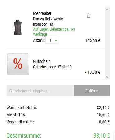 Nur noch heute - 10% Extra-Rabatt im Wintersale-Finale von bergzeit