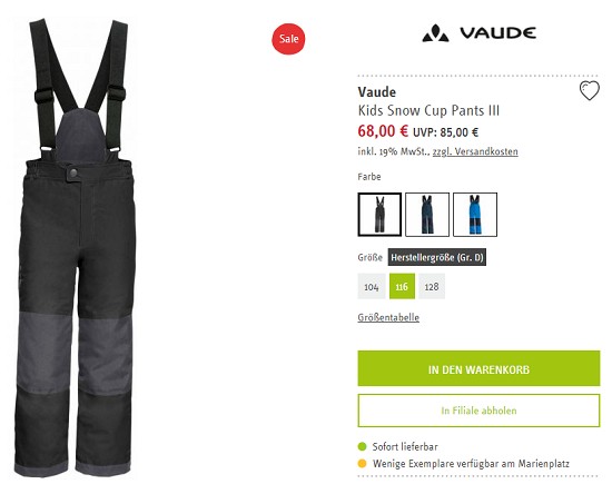 Kinder-Kleidung-Sale bei sport-schuster