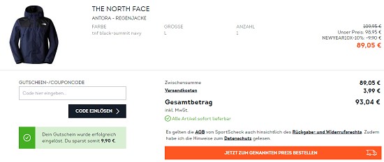 10% on top auf reduzierte Kleidung & Schuhe bei Sportscheck