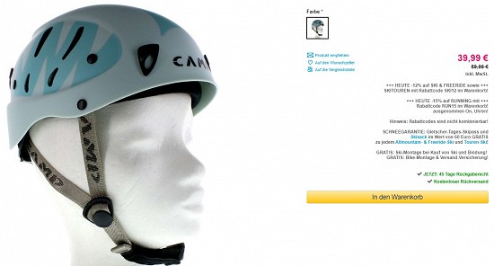 Camp Armour Lady Damen Kletterhelm 39,99€ - 33% reduziert