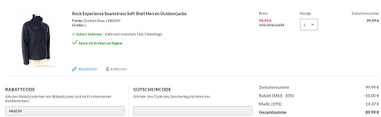 Rock Experience bis zu 50% reduziert bei sportokay