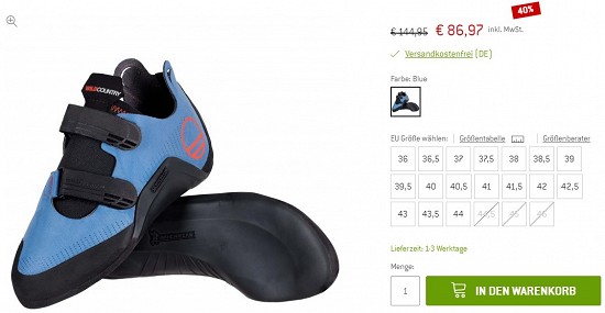 Wild Country - Meshuga - Kletterschuhe 86,97€ - 40% gespart