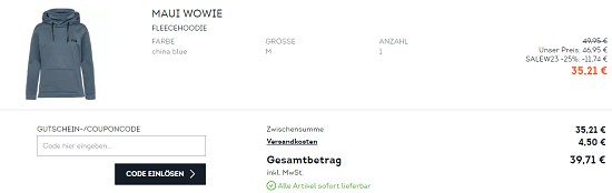 End of Sale bei sportscheck - 25 % Extra-Rabatt on top