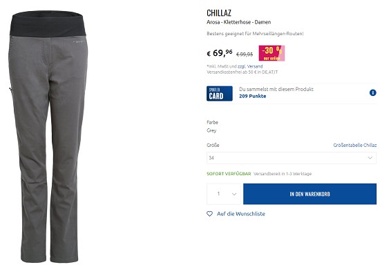 Bis zu 30% auf Kletterausrüstung beim Sportler