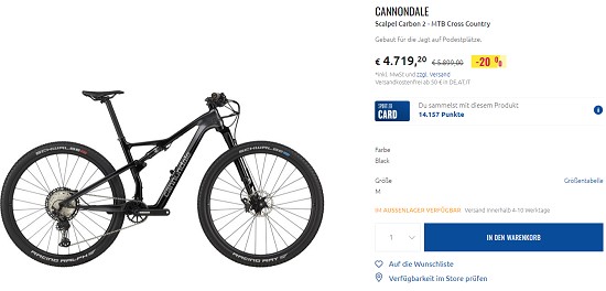20% auf Bikes bei Sportler
