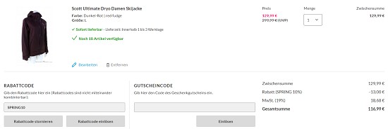 Bis zu 50% Rabatt auf Scott bei sportokay