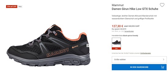 Schuhneuheiten bis zu 30% günstiger bei Bergzeit