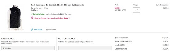 Rock Experience bis zu 60% reduziert bei sportokay