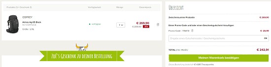 10% auf Wander - und Biwak - Sortiment bei snowleader