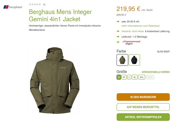 Outletshopping im unterwegs Onlineshop