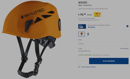 Bis zu 50% auf Kletterausrüstung beim Sportler