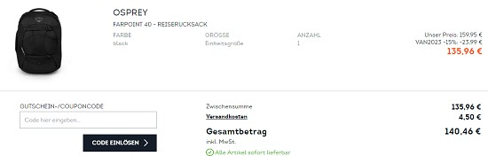 15% on top auf Vanlife Must Haves bei sportscheck