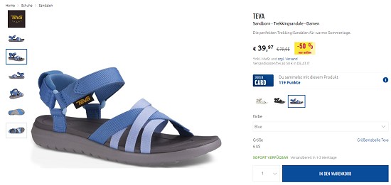 Teva Sandalen bis zu 40% günstiger bei sportler