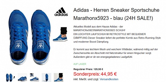 24-h-Flash-Sale: Adidas Schuhe, Sportrucksack, Kompassuhr stark reduziert bei hive
