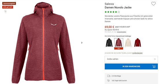Bergzeit Hammerangebot - Bis zu 46 % Rabatt auf Salewa