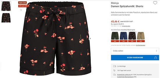 Maloja bis zu 60 % reduziert im Outlet der bergzeit