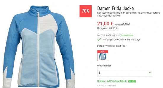 Rock Experience Damen Frida Jacke 21,00€ - 70% reduziert