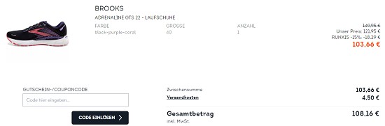 15% on top auf Runnings Essentials bei sportscheck