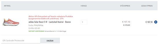 10% Extra auf alle Sale-Artikel bei sportler - nur noch heute!