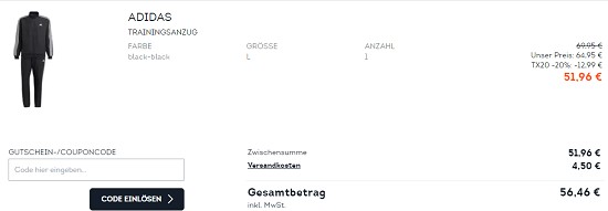 20% on top auf reduzierte Kleidung bei Sportscheck