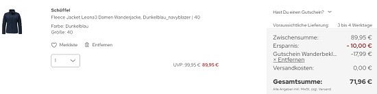 Gipfelstürmer Deals bei sport-schuster: 20% auf Wanderjacken und -hosen